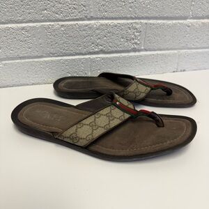Gucci Men's Brown and Green Sandals